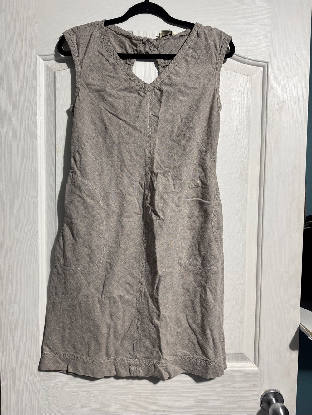 Royal Robbins Hemp Organic Cotton Dress Neutral Sleeveless Pockets Sustainable